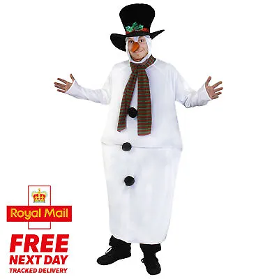 £25.99 • Buy Fat Snowman Christmas Fancy Dress Costume Hat Xmas Party Funny Novelty Suit