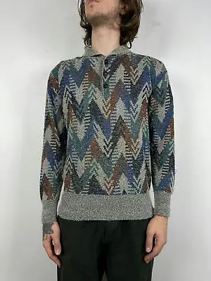 Men's Vintage Missoni Uomo Multicolor Distressed Sweater Size 48 • $100
