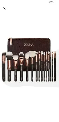 ZOEVA Rose Golden 15 Piece Vol. 1 Complete Brush Set Wt Brush Bag NEW Aut $150 • $45