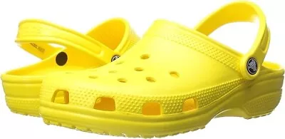 Crocs Unisex-Adult Classic Clogs LEMON 10001-7C1 - US Size Men's 12 Women's 14 • $24.90