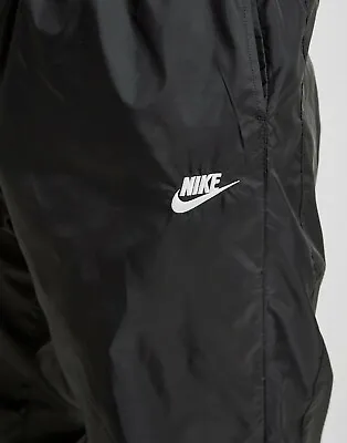 Nike Hoxton Shiny Nylon Wet Look Black Tracksuit Bottoms Scally Chav Size  Small • £49.99