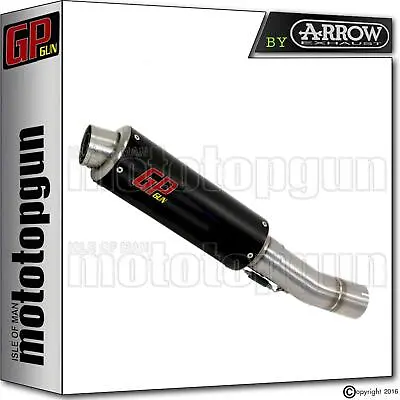 EXHAUST GP GUN By ARROW STEEL BLACK YAMAHA YZF R6 2017 17 2018 18 2019 19 • $218.26