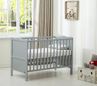 MCC® Wooden Baby Cot Bed  Orlando  & Water Repellent Mattress • £127.99