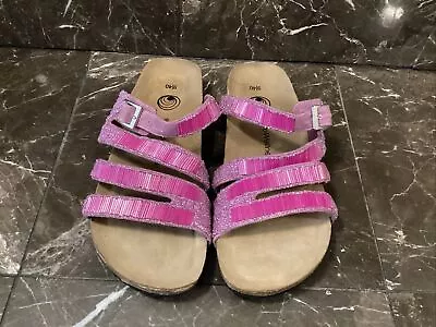 $29.99 • Buy 🔥EuroWellness Balance Sandals Shoes 40/9 Four Strap Purple Slip On Style