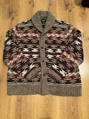 RRL Double Hand Knit Heavy Shawl Collar Cardigan Vintage Mint XXL • $649.99