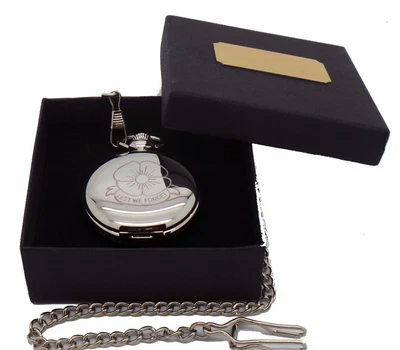 £24 • Buy Lest We Forget Poppy Armistice Day Remembrance Customised Custom Pocket Watch