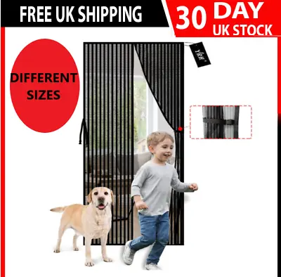 Magic Curtain Door Mesh Magnetic Fastening Mosquito Fly Bug Insect Net Screen UK • £15.99