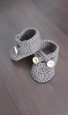 £3.49 • Buy Crochet Baby Shoes 0-3 Months Handmade