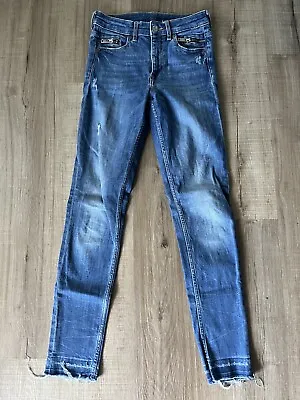 H&M Jeans Womens Size 24 Blue Skinny Mid Rise Medium Wash Denim • $6