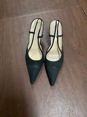 Chanel Vintage Black Slingback Shoes Size 36 • $279