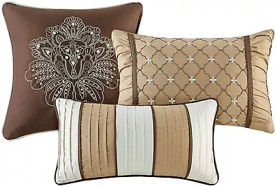 Madison Park Cozy Comforter Set-Luxurious Jaquard Traditional Damask Design All  • $215.43