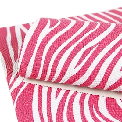 Zebra Bump Texture Pink FAUX LEATHER SHEET 8.75  X 12  WHOLESALE 1061103 • $2.75