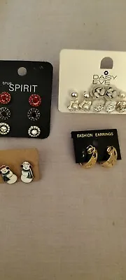 Vintage Costume Jewellery Earrings Job Lot • £11.95