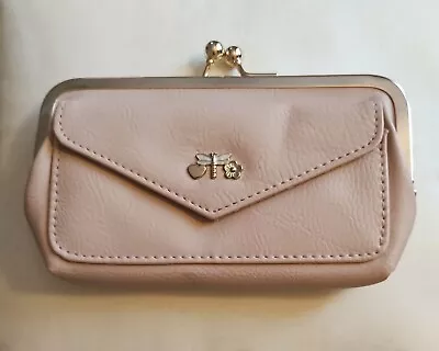 Accessorize Blush Pink Purse Faux Leather Golden Clasp Closure Unused BNWOT • £9.99