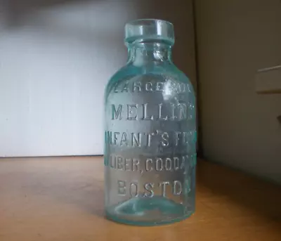 Large Size Mellin's Infant's Food Doliber Goodale Boston 1890 Hand Blown Bottle • $29