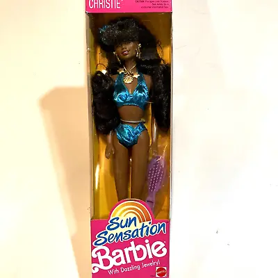 Barbie Doll : Sun Sensation Christie With Dazzling Jewelry Mattel 1991 New ⭐️ • $59