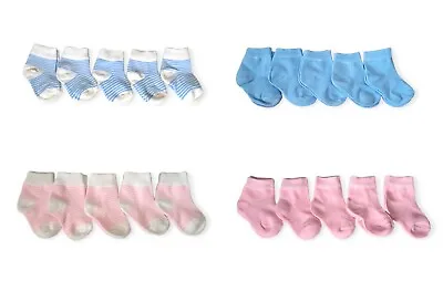 £3.99 • Buy Baby Infant (0 To 6 Months) Boy Girl Soft Cotton Socks (Pack Of 5)