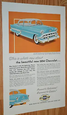 $12.99 • Buy ★1954 Chevy Bel Air Original Vintage Advertisement Print Ad 54