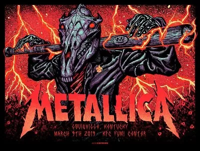 Metallica Poster 3/9/2019 Louisville KY Signed & Numbered #/50 Artist Edition • $325