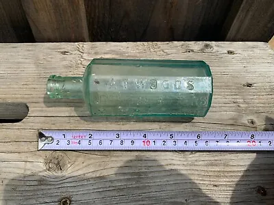 Antique Atwoods Jaundice Bitters Moses Atwood Georgetown Mass Blue Glass Bottle • $7.99