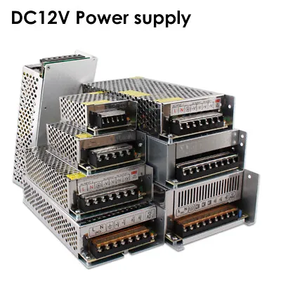DC 12V 5A To 50A Amp 110V 220V Power Supply LED Strip Light 12V Transformer IP20 • £18.89