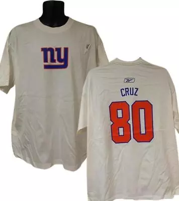 NEW New York NY Giants Victor Cruz #80 Mens Size XLarge XL Reebok T-Shirt • $7.55