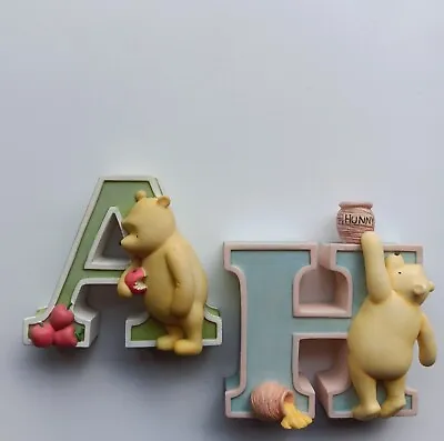 Disney Classic Pooh Alphabet Letters A And H Nursery Decor Apples Honey • $14.53