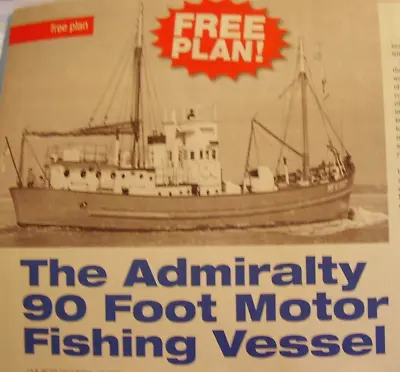 Original Model Boat Plan 2013 Admiralty Motor Fishing Vessel Mfv 1567 Scale 1:40 • $12.62