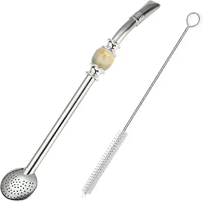 Reusable Bombilla Yerba Mate Straw - Stainless Steel Removable Spoon Style Filte • $18.72