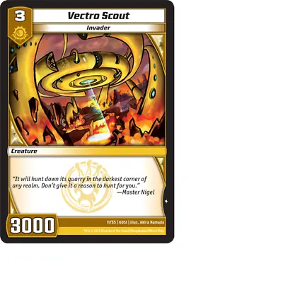 Kaijudo X3 VECTRO SCOUT Common #11/55 6DSI (Playset) DragonStrike Infernus 2013 • $1.01