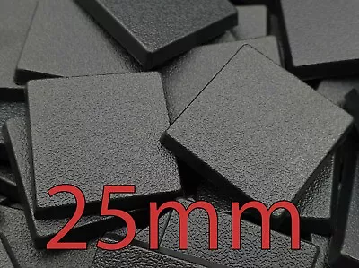 25mm Square Bases Wargame Wargames Base Warhammer Plastic • £3.49