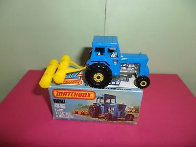 Matchbox 75 #46-Ford Tractor & HarrowMint In Nr Mint 'L' Type BoxNOS1979/83. • £16.95