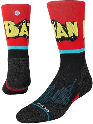 Stance Batman Comic Mid Black Crew Socks Mens Size M 6 - 8.5 • $14.96