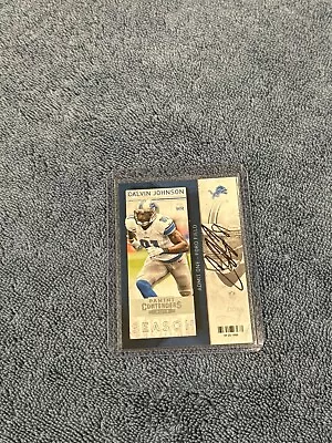 C.Johnson Hand Signed On Card Detroit Lions Football Card • $3.25