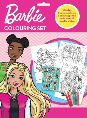 £2.85 • Buy Barbie Colouring Set With Stickers Ages 3+ Years Toddler Childrens Pencils