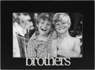 Malden International Designs 4316-46 Brothers Expressions Picture Frame 4x6 Bl • $25.06