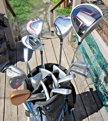 Men's Full 14 Golf Club Set & Bag. Titleist PING TaylorMade Adams. Reg. Flex. • $369