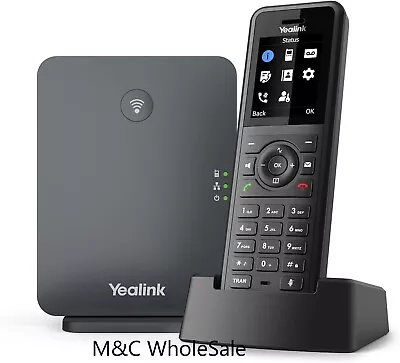 Yealink W77P DECT IP Phone System - Black Classic Gray Wireless Free Shipping • $178.99