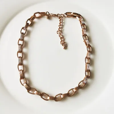 $9.99 • Buy New 16  Zara Oval Thick Chain Necklace Gift Vintage Women Party Holiday Jewelry