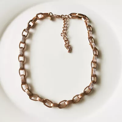 New 16  Zara Oval Thick Chain Necklace Gift Vintage Women Party Holiday Jewelry • $9.99