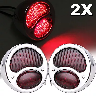 Pair Vintage Custom Hot Rat Street Rod Tail Light Stop For Ford Car Truck ModelA • $61.05