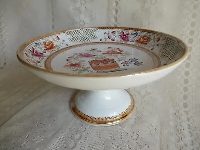 Petrus Regout Co. Maastricht ~ Flora ~ Compote Holland Sphinx Luster Polychrome • $225