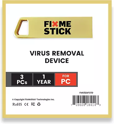 FixMeStick Gold Computer Virus Removal Stick For Windows PCs - Unlimited Use On • $67.05