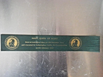 £4 • Buy Mary Queen Of Scots Leather Bookmark - Green Leather Bookmark