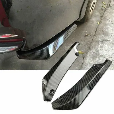 Car Rear Bumper Spoiler Back Lip Wrap Angle Diffuser Splitter Carbon Fiber Look • $14.24