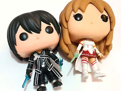 Lot 2 - Kirito & Asuna Sword Art Online (SAO) - #81 #82 Funko Pop - Loose Figure • $8