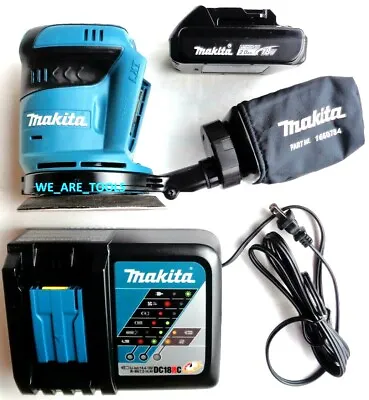 Makita XOB01 18 Volt 5  Cordless Orbit Sander 1) BL1820B 2.0 Battery  Charger • $175.97