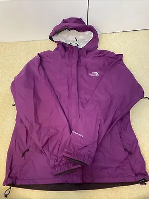 Women's The North Face Hyvent 2.5L Zip Up Hoodie Jacket Med Fuschia Pink Purple • $20