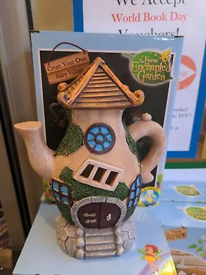 Solar Powered Teapot House Secret Fairy Enchanted Garden LED Spring Summer Gift • £9.99