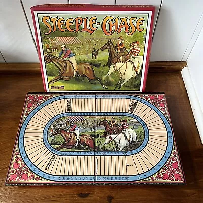 Vintage Steeple Chase Board Game Complete Horse Racing Modern Manufacture • £17.99